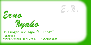 erno nyako business card